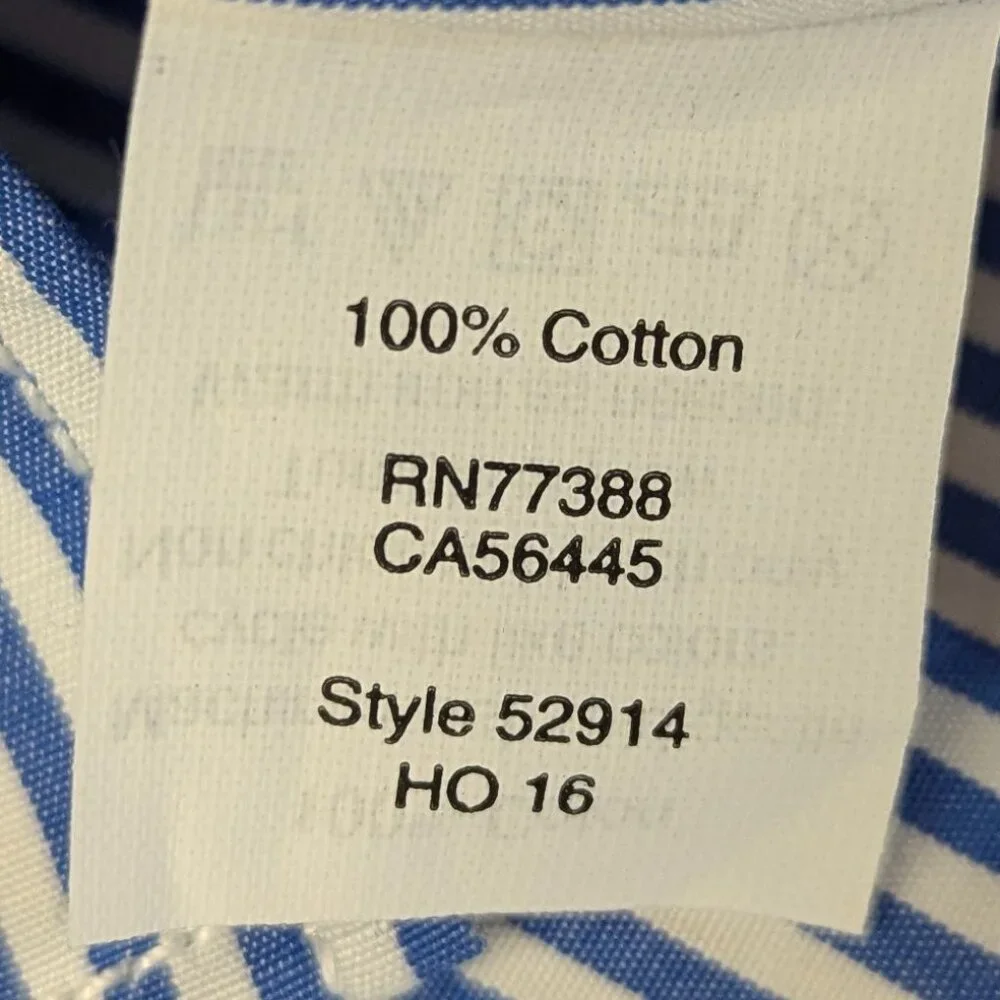 NWT Haberdashery by J. Crew Blue/White Pinstripe Button Down Size Small
